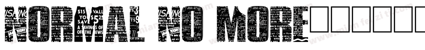 Normal No More.字体转换